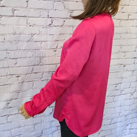 Ann Taylor - Fuchsia pink long sleeve blouse - Picture 7 of 9